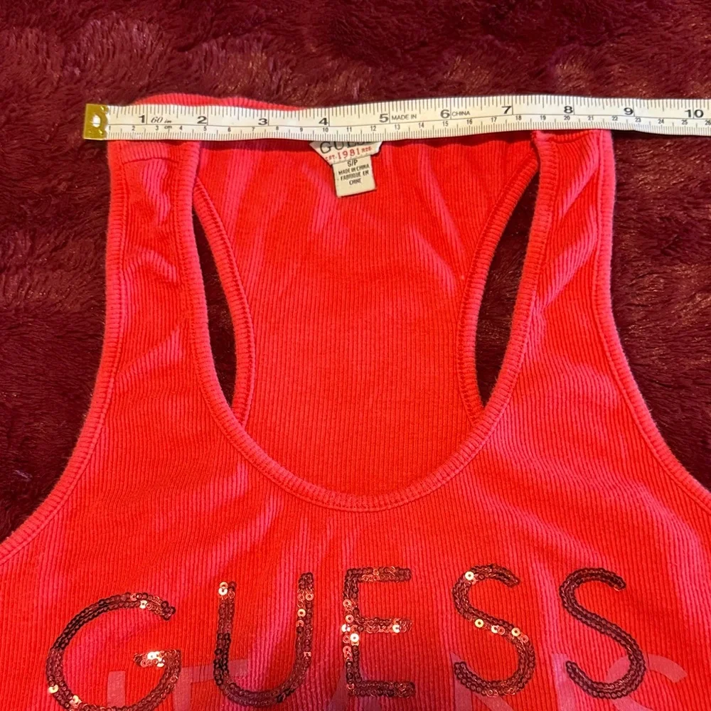 GUESS Red Crop Top with Logo - Picture 6 of 11